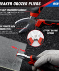 Heavy Hitter Glass Cutting Tool Kit With Universal Heads For Stained Glass And Craft Projects No Sweat Running Pliers Smooth Tile Breaker Reliable Grip Build showing breaker grozer pliers with ergonomic handles for glass cutting.