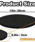 Upgrade Your Garage game With This Awesome 15 Inch Oil Drain Pan Splash Pad Mat That Blocks Messy Sprays And Cuts Clean Up Time Way Down For A Smarter Car Care Session. 15in black sponge pad, 0.8in thick, top view
