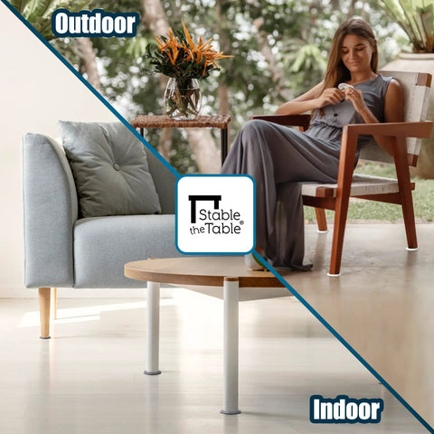 No More Drifting Or Bouncing Heavy Duty Furniture Leveler Pads for uneven indoor and outdoor furniture with grippy rubber.