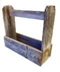 Real Reclaimed Barnwood Tote Carry All Planter Box For Indoor And Outdoor Farmhouse Decor Accent With Authentic Weathered Wood