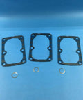 Three gaskets from One And A Half Inch Gasket Kit For FT 15 Series Float And Thermostatic Steam Trap 3 Pack Complete Gasket Sets Replacement Seals For Industrial Steam System Part Number 58127