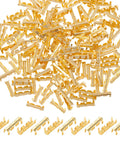200 Pieces U Shape Copper Ring Terminals Open Barrel Brass Crimp Connectors Non Insulated Spade Butt Style Electrical Terminals