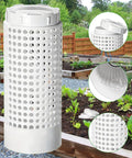 Two Gallon Inground Garden Compost Bin With Lid For Small Yards And Raised Beds, Durable PVC Outdoor Waste Reducer, shown installed