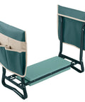 2 In 1 Garden Kneeler And Seat Foldable With Removable Tool Pockets, Ergonomic Kneeling Pad And Sturdy Stool For Easy Planting