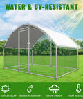 Sturdy Large Walk In Metal Chicken Coop With Water Resistant Roof And Anti UV Cover Outdoor Poultry Run Pen For Ducks