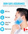 Man using Hot And Cold Gel Packs 3x5 Inches Reusable Ice Packs For Injuries Headaches Joints And Fever Relief Puncture Proof Material