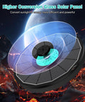 Cyan Flower Solar Fountain Upgrade 3.5W With 7 Nozzles And 4 Fixed Pipes showing high conversion glass solar panel