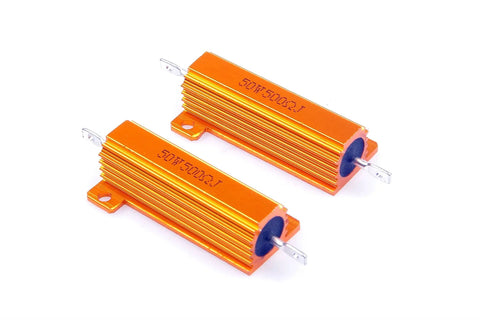 Ready To Rock Pro Grade 50 Watt 500 Ohm Wirewound Resistor With Tough As Nails Aluminum Shell Housing Pack of Two Pieces