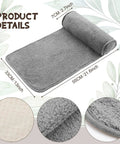 Cozy Recliner Pillow Neck Support Headrest Cushion For Travel And Home Office Relaxation Pain Relief Fleece Pad, gray, 55CM x 33CM