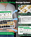 696 Piece M3 Motherboard Standoffs And Spacers Kit With Brass Standoffs And Nylon Spacers For Pro Grade Rigidity And Electrical Insulation Plus Hex Screws And Nuts Set, organizer box