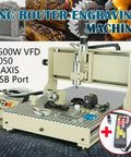 Four Axis CNC Router With 1500W VFD Spindle Engraving Machine, USB Port, 500x800x120mm, water cooling, heavy duty design