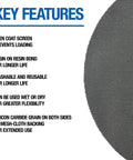 Close-up of Floor Sanding Screen Disc 10 Pack 20 Inch Grit 80 for Floor Buffers with key features listed including durability.