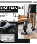 Replacement Hose Handle Compatible With ZU62 ZU62C ZU60 ZU102 Upright Vacuum Cleaners And Navigator Lift Away Models displayed on box.