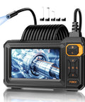Pro Grade Single Lens Endoscope Camera With Light 1080P Borescope for Tight Spaces 4.3 Inch IPS Screen showing engine inspection