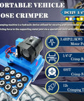 Portable Hydraulic Hose Crimper One Quarter Inch To Two Inch High Pressure Vehicle Hose Crimping Machine 32 MPa with 13 Die Sets