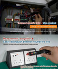 UT12E Non Contact AC Voltage Detector Pencil, Detects 24V to 1000V with Vibration, Audible Beep and Light Alarm, Easy Safety Tester for Cords, Outlets, and Breakers, Ideal for Electricians and DIY Repairs, in electrical panel and outlet use