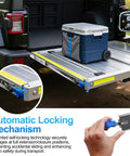 Heavy Duty 20 Inch Drawer Slides Full Extension Locking Ball Bearing Rails For Side Mount Cabinets 250 LB Load Capacity 53mm Width With Lock Built Tough Steel For Smooth Quiet Drawers installed on vehicle