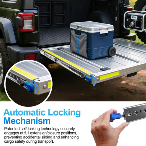 Heavy Duty 20 Inch Drawer Slides Full Extension Locking Ball Bearing Rails For Side Mount Cabinets 250 LB Load Capacity 53mm Width With Lock Built Tough Steel For Smooth Quiet Drawers installed on vehicle