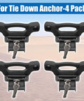 Ford F150 F250 F350 Bed Tie Down Anchors Kit, 4 Pack Replacement Tie Downs With Keys, easy slide-in design, shown in 4-pack view.