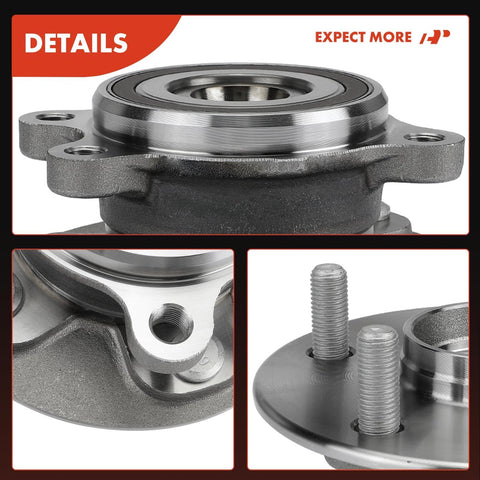 Close-up of Two Front Wheel Bearing and Hub Assemblies Set 5 Lug For Toyota Camry 2018 To 2024, RAV4 2019 To 2023.