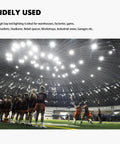 UFO LED High Bay Light 200W 24000 Lumen 5000K Waterproof IP65 Warehouse Fixture illuminating indoor sports area
