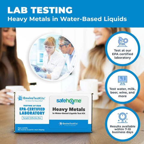 Heavy Metals Test Kit For Water Based Liquids Test Ten Metals At An EPA Certified Lab From Water To Beer, Wine, Juice
