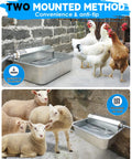 Image of Heavy Duty Automatic Dog Water Dispenser and 2 Gallon Tough As Nails Stainless Steel Pet Water Bowl for Yard or Barn.