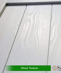 Close-up of 36x84 Inch MDF Barn Door Kit With 6.6 Ft Sliding Hardware, showing solid PVC surface with wood texture.