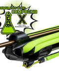 Close-up of Spearfishing Replacement Band Five Eighths Inch Nitro Band With Stainless Steel Wishbone, featuring Compound X.
