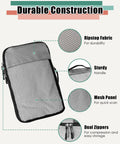 4 Piece Packing Cubes Travel Set For Luggage With Double Zippers And Mesh Top Grey Organizer Bags In Small Slim Medium Large