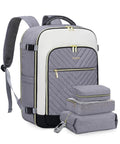 40L Travel Backpack For Women With 3 Packing Cubes Waterproof Carry On Bag TSA Approved For Airplanes Fits 17 Inch Laptop Large Capacity Day Trip Backpack For Weekend Getaways And Business Trips