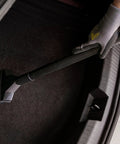 Powerful 5 Gallon Wet Dry Shop Vacuum With 4 Peak HP, 85 CFM cleaning car interior with wand attachment.
