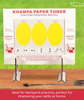 Portable Reusable Archery Paper Tuning Kit With Stand And 12 Replaceable Target Sheets For Quick On The Fly Arrow Flight Tuning