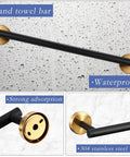 Matte Black 10 Piece Bathroom Hardware Set In SUS304 Stainless Steel with hand towel bar, waterproof and stainless steel build.