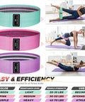 Heavy Medium Light Fabric Resistance Bands Three Set For Working Out Pilates And Yoga Home Gym Training Glute Activation