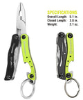 Ascend 9 In 1 Multi Tool With TSA Compliance No Knife Under 7 Inches Includes Long Nose Pliers in open and closed positions.