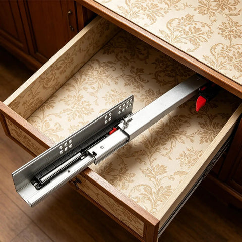 10 Inch Soft Close Drawer Slides With Hidden Undermount Design, Full Extension Steel Rails For Kitchen Cabinets