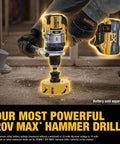 Built Tough Brushless Cordless Hammer Drill 20V Max 1/2 Inch High Torque Workhorse Battery Not Included Heavy Duty Power Tool in use drilling.