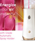 Automatic Air Freshener Refills for Home and Bathroom Tropical Blossoms Scent 6.2 Oz Each 3 Count Up to 70 Days of Fragrance With Battery Operated Dispenser, white spray holder