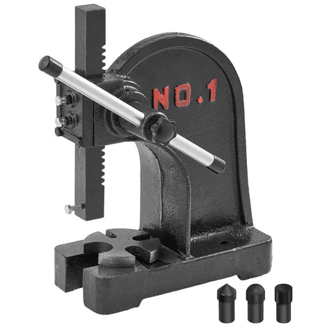 1 Ton Manual Arbor Press For Stamping Bending And Forming Cast Iron Desktop Hand Press With 5.9 Inch Stroke Heavy Duty Precision Tool