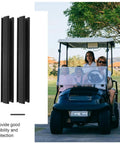 2 Pack Golf Cart Windshield Strips With Clips Plastic Edge Guard For Stable Hold No Tools Required Black Easy Fit Windshield Protection