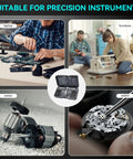 40 In 1 Precision Magnetic Ratchet Screwdriver Set with Case and 40 Bits used for electronics and furniture repair, DIY tasks.