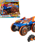 Packaging and toy view of the Monster Trucks Remote Control Tiger Shark Climber RC Vehicle with Grip Action Tires