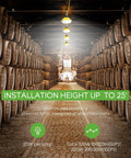 Ultra Bright 100 Foot LED Construction String Lights With Aluminum Housing 200W Total Power 20000 Lumens installation setup