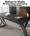 Super Heavy Duty Steel Table Legs Fully Welded Industrial Desk Supports Zero Wobble Matte Varnish Finish strong black table with legs
