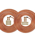 Brake Line Tubing Kit 3 Sixteenth Inch And 1 Quarter Inch 25 Feet Dual Size Copper Coated Alloy Steel Anti Rust Roll