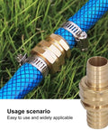 3/4 Inch Garden Hose Repair Connector Set, Brass Fittings For 3/4 Or 5/8 Inch Hoses, Leak Proof Threaded Joint, Quick Fix For Leaks