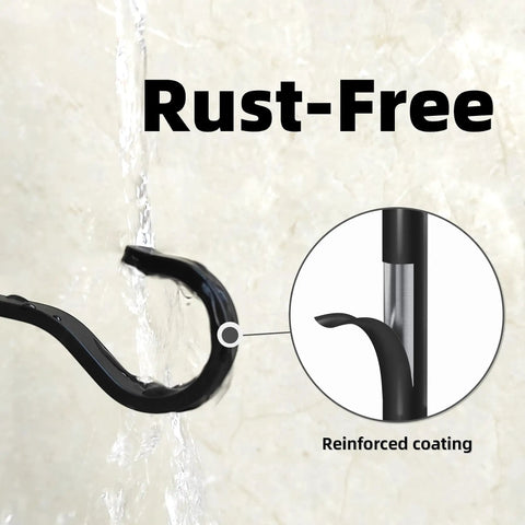 Heavy Duty Matte Black Plant Hooks For Wall Indoor Outdoor Solid Iron Hangers Holds 40 Lb Rust Resistant Decorative Brackets Two Pack Dang Strong And Built Like A Tank