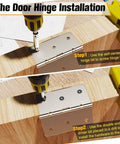 Installation of door hinge using All-In-One Door Hinge Jig Kit For Routers, adjustable template for door hardware.