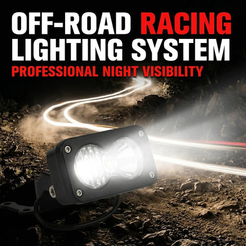 High Power 20W LED Dirt Bike Headlight 6000K Daylight White Direct Fit Harness Kit For Electric Dirt Bikes With Easy Install And Rugged Aluminum Housing Built For Off Road Rides And Beaming Visibility
